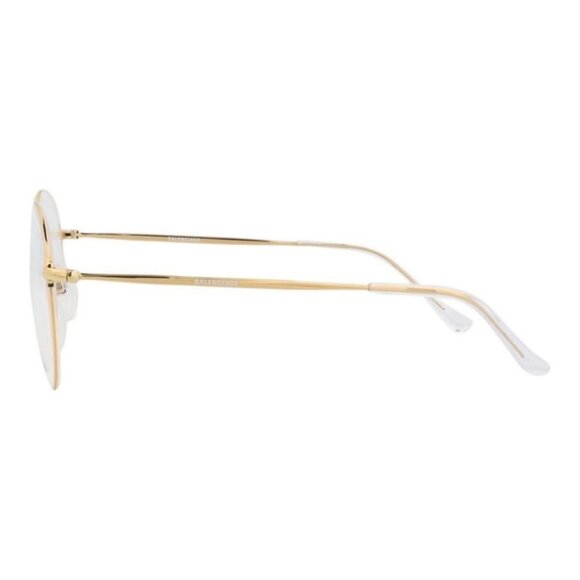 Balenciaga Unisex Round/Oval Gold Gold Transparent Fashion Designer Eyewear - Picture 3 of 4